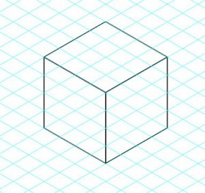 Cube in Isometric Perspective