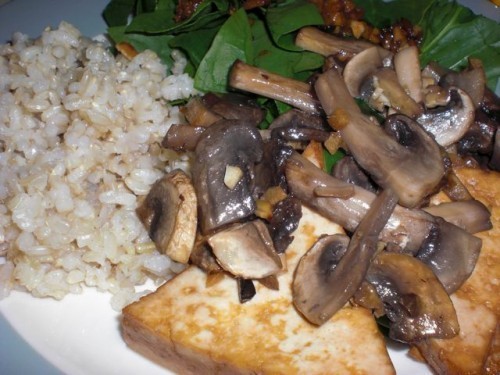 TofuMushroomSpinach