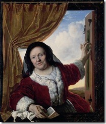 Vieille femme à la fenêtre-- Bartholomeus Van der Helst --1613 - 1670