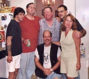 L to R: Geoff Cooper, Edward Lee, Richard Laymon, Brian Keene, Holly Newstein, Gerard Houarner (circa 2000)