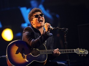 Musician Bruno Mars performs onstage during th...