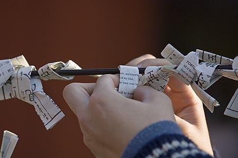 5-850-2044 stock photo of Japan, Tokyo, Asakusa Kannon Temple, Paper prayers