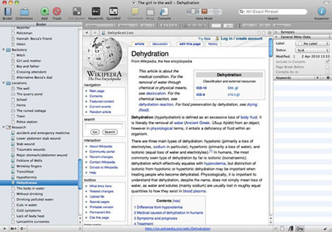 Research in Scrivener