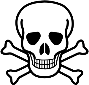 The skull and crossbones, a common symbol for ...