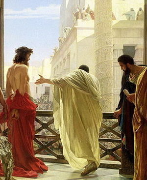 A cropped version of Ecce homo (Behold the Man...