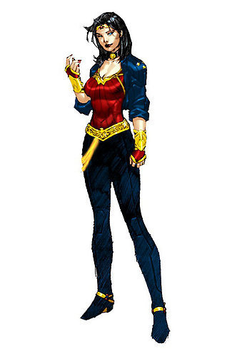 Official DC Comics 2010 Redesign. Also controversial, also by Jim Lee.