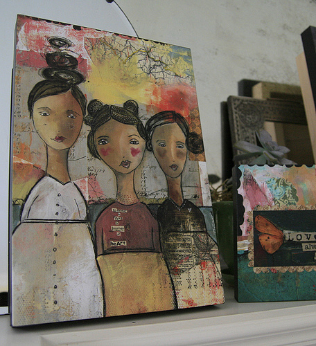 journey of hearts 8x12 canvas