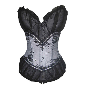 Sweet Streak Lace Overlay Corset