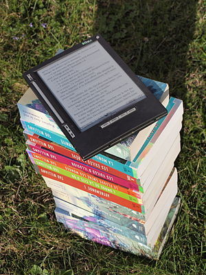 IRex iLiad ebook reader outdoors in sunlight. ...