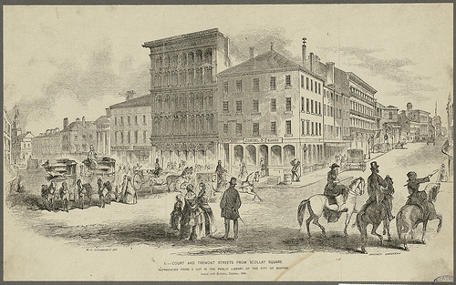 Court and Tremont Streets from Scollay Square