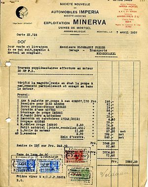 invoice between the plant Minerva and customer...
