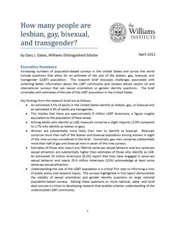 Thumbnail link to the Williams Institute report 'How Many People Are LGBT?'