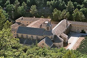 The Romanesque Abbey of Sénanque, France, is s...