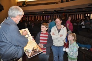 Autographing books for children