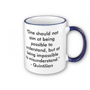 Mug with quotation from Quintilian