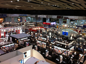 The view across Earls Court 1 from the International Rights Centre