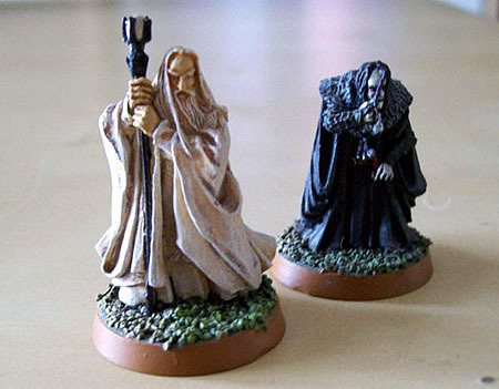 Saruman of many colors and Grima Wormtongue