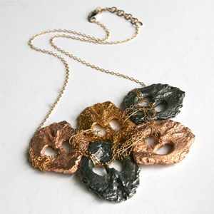 Mixed Hickory Slice Necklace