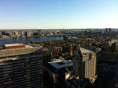 Aerial view of Boston