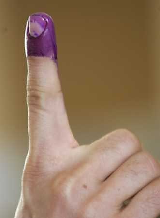 Purple finger