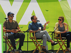 Ned Vizzini, Blake Nelson, and Lauren Strasnick at 2011 LATimes FOB
