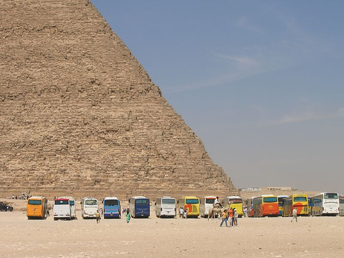 Buses at the Pyramids