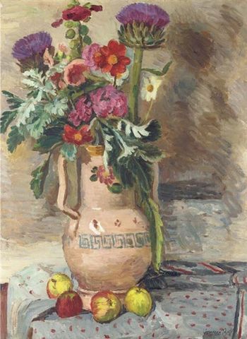 Vanessa bell flowers and thistles