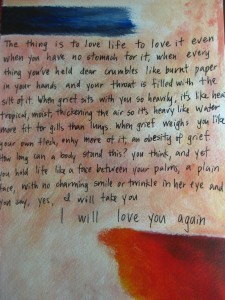 To Love Life Detail: Poem (Art by Fei Mok, 2011)