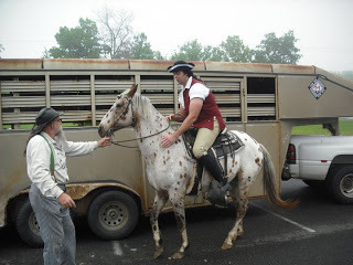 Travis on a ... much smaller horse