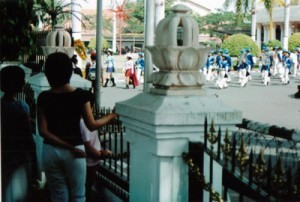 A parade starts from Grahadi building