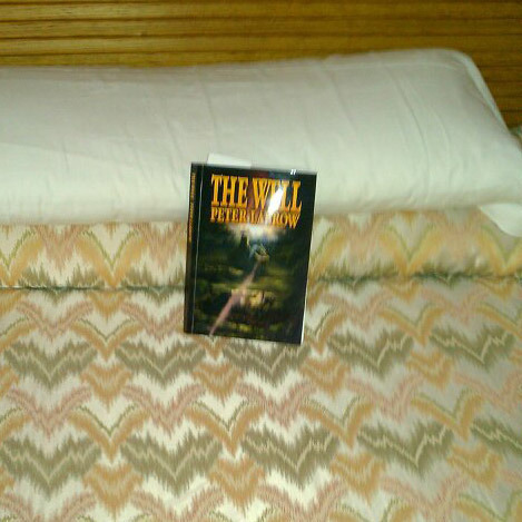 The Well picks its bed in the hotel room.