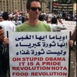 Accused Israeli spy Ilan Grapel in Egypt's Tahrir Square