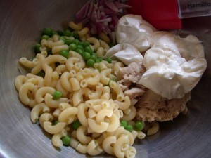 Tuna Macaroni Salad - ready to mix up the good stuff