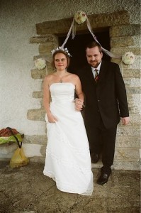 Tom MacMaster and his new bride, Britta Froelicher