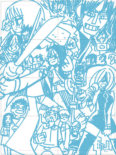 Scott Pilgrim Poster development
