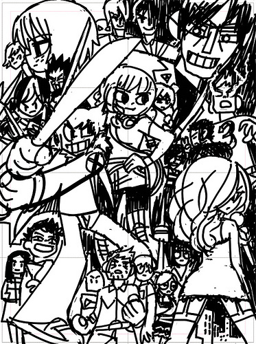 Scott Pilgrim Poster development