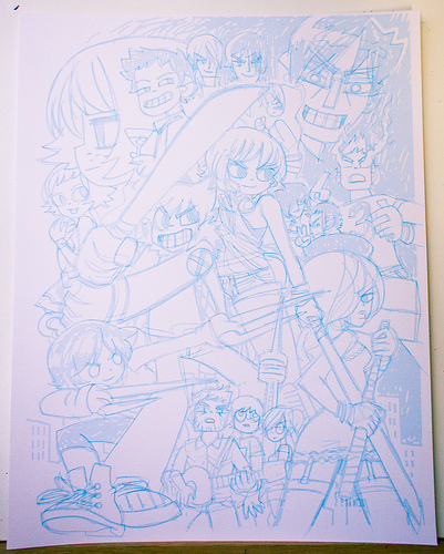 Scott Pilgrim poster development