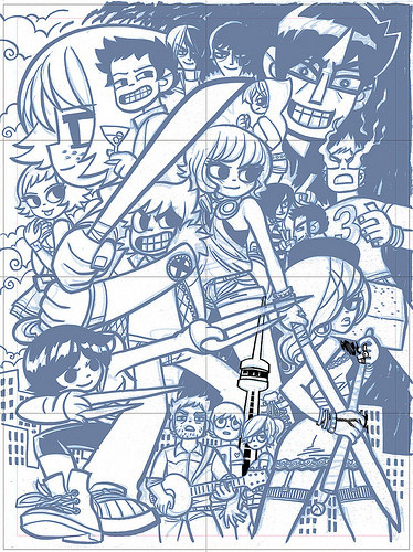 Scott Pilgrim poster inks