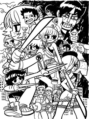 Scott Pilgrim poster inks