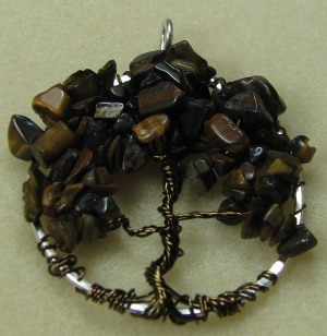Tree of Life pendant with Tiger's Eye