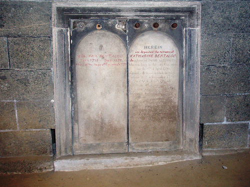 Bentalou graves in the Westminster Hall catacombs