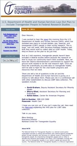 Thumbnail Link To NCTE Email Blast: We Are Being Counted