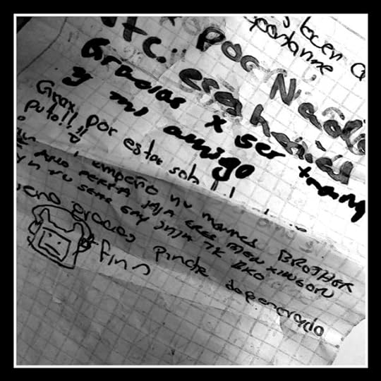 Papel encontrado en la calle.