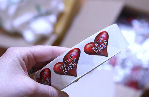Signed by stickers