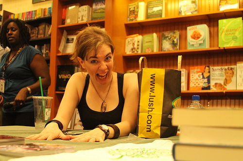 Happy at her work