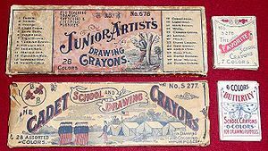 Original B.B. crayon boxes from the collection...
