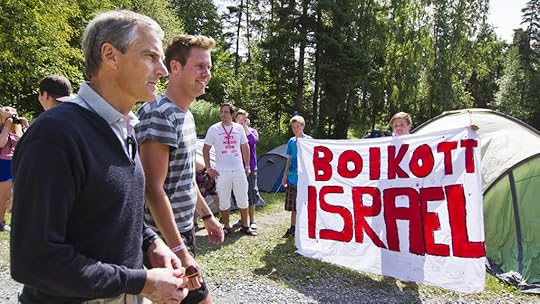 Norwegian Foreign Minister Jonas Gahr Store visits the Utoya Labor Youth camp a day before Breivik's killing spree. He earned loud cheers with an unapologetic call for Palestinian rights.