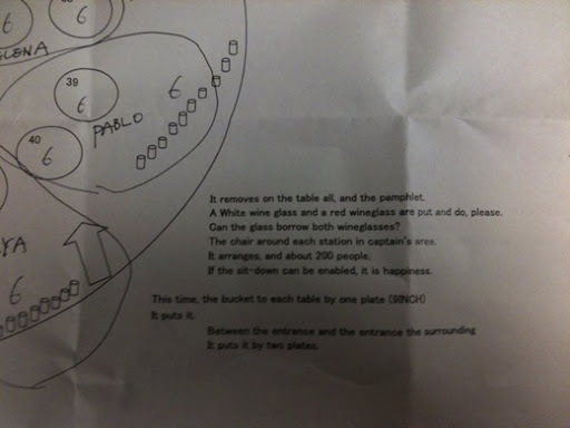 Asuka II Dining Room Prep