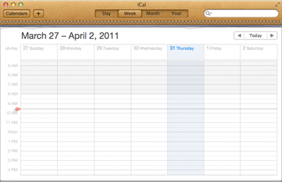 iCal in Mac OS X Lion