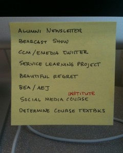 One of my Post-It lists